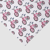 Niedlich-pink-Kinder Fahrrad Cartoon Abbildung Seidenpapier (Ausschnitt)