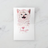 Niedlich Pink Kitten "I Liebe You" Grußkarte Karte (Innenseite)