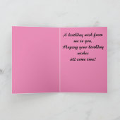 Niedlich Pink Kitten Karte (Innenseite)