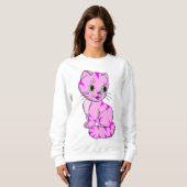 Niedlich Pink Kitten Sweatshirt (Vorne ganz)