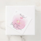 Niedlich Pink Kitten Watercolor Kinderdusche Geschenkanhänger (Beispiel)