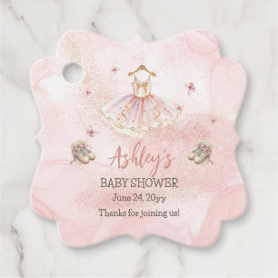 Niedlich Pink Kleine Ballerina Tutu Girl Babydusch Geschenkanhänger