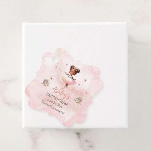 Niedlich Pink Kleine Ballerina Tutu Girl Babydusch Geschenkanhänger (Beispiel)