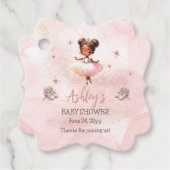 Niedlich Pink Kleine Ballerina Tutu Girl Babydusch Geschenkanhänger (Vorderseite)