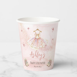 Niedlich Pink Kleine Ballerina Tutu Girl Babydusch Pappbecher