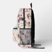 Niedlich Pink Kleiner Welpenhund Muster Bedruckter Rucksack (Rechts)