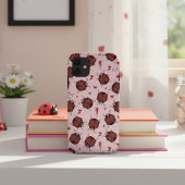 Niedlich Pink Ladybug Hearts Liebe Bug Illustratio Case-Mate iPhone Hülle