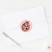 Niedlich Pink Ladybug Party Stickers (Umschlag)