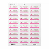 Niedlich Pink Ladybug Polka Dot Rücksendeadresse (Vorne)