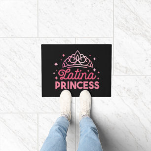 Niedlich Pink Latina Princess Crown Fußmatte