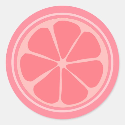 Niedlich Pink Lemon Runder Aufkleber (Vorderseite)