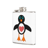 Niedlich Pink Liebe Herzpinguin Flasche Flachmann (Links)
