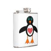 Niedlich Pink Liebe Herzpinguin Flasche Flachmann (Rechts)