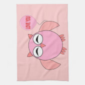 Niedlich Pink Liebe Sie Küche Handtuch (Vertikal)