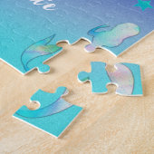 Niedlich Pink Lila Aquamarine Mermaids Girly Perso Puzzle (Seite)