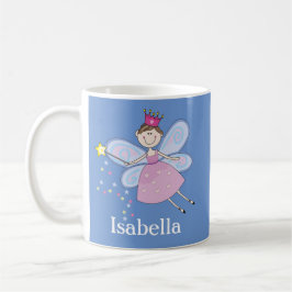 Niedlich Pink Lila Blue Fairy Cartoon Personalisie Kaffeetasse