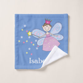 Niedlich Pink Lila Blue Fairy Cartoon Personalisie Waschlappen