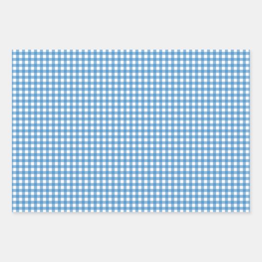 Niedlich Pink Lila Blue Gingham Pattern Geschenkpapier Set (Vorderseite 3)