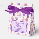 Niedlich Pink Lila Sweet One Geschenkschachtel (Vorderseite)