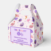 Niedlich Pink Lila Sweet One Geschenkschachtel (Vorderseite)