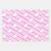 Niedlich Pink Little Boo Ghost Skull Halloween-Ges Geschenkpapier Set (Vorderseite)