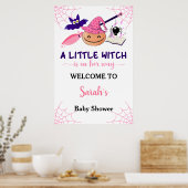 Niedlich Pink Little Pumpkin Baby Dusche Begrüßung Poster (Küche)