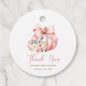 Niedlich Pink Little Pumpkins Kinderdusche Danke Geschenkanhänger (Vorderseite)