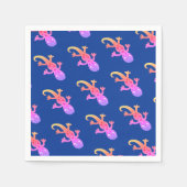 Niedlich Pink Lizard Gecko Muster Kindergeburtstag Serviette (Vorderseite)