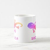 Niedlich Pink Lizard Gecko Tasse für Mädchen (Mittel)