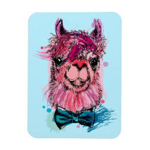 Niedlich Pink Llama Magnet
