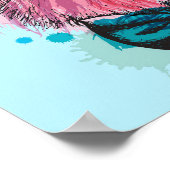 Niedlich Pink Llama Poster (Ecke)