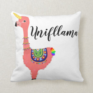 Niedlich Pink Magical Unicorn Flamingo Llama Unifl Kissen