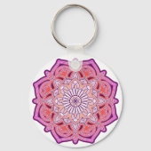 Niedlich Pink Mandala Schlüsselanhänger (Vorderseite)