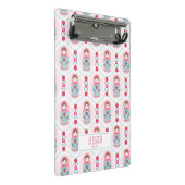 Niedlich Pink Matryoshka Nesting Doll Mini Klemmbrett (Schrägansicht)