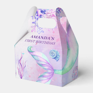 Niedlich Pink Mermaid 1. Geburtstag Geschenkschachtel