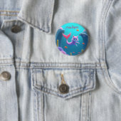 Niedlich Pink Mermaid Kitten Button (Beispiel)