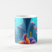 Niedlich Pink Mermaid Kitten Kaffeetasse (Mittel)