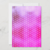 Niedlich Pink Metallic Foil Star Girly Geburtstag Einladung (Rückseite)