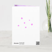 Niedlich Pink Metallic Foil Star Girly Geburtstag Karte (Rückseite)