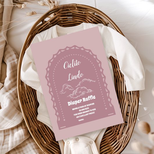 Niedlich Pink Mexican Cielito Lindo Diapper Raffle Begleitkarte