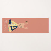 Niedlich Pink Mindfulness Bunny Rabbit Yogi Kinder Yogamatte (Vorderseite (Horizontal))