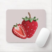 Niedlich Pink Minimal Granny Chic Crochet Strawber Mousepad (Mit Mouse)