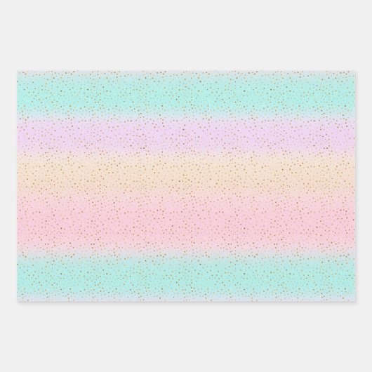 Niedlich Pink Mint Lila Lollipops Kleines Mädchen Geschenkpapier Set (Vorderseite 3)