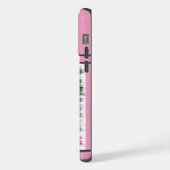 Niedlich Pink Moderne englische Bulldog Hunde Kuns iPhone Hülle (Linke Seite)