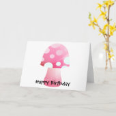Niedlich Pink Morsel Mushroom Karte (Gelbe Blume)