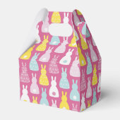 Niedlich Pink Oaster Bunny Rabbit Favor Box Geschenkschachtel (Rückseite)
