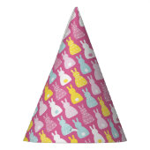 Niedlich Pink Oaster Bunny Schwanzes Art Party Hat Partyhütchen (Links)