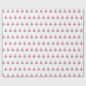 Niedlich Pink Ombre Weihnachtsbaummuster Geschenkpapier (Flach)