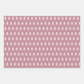 Niedlich Pink Ombre Weihnachtsbaummuster Geschenkpapier Set (Vorderseite 3)