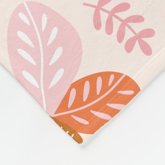Niedlich Pink Orange Boho Schmetterlingsmuster Fleecedecke (Ecke)